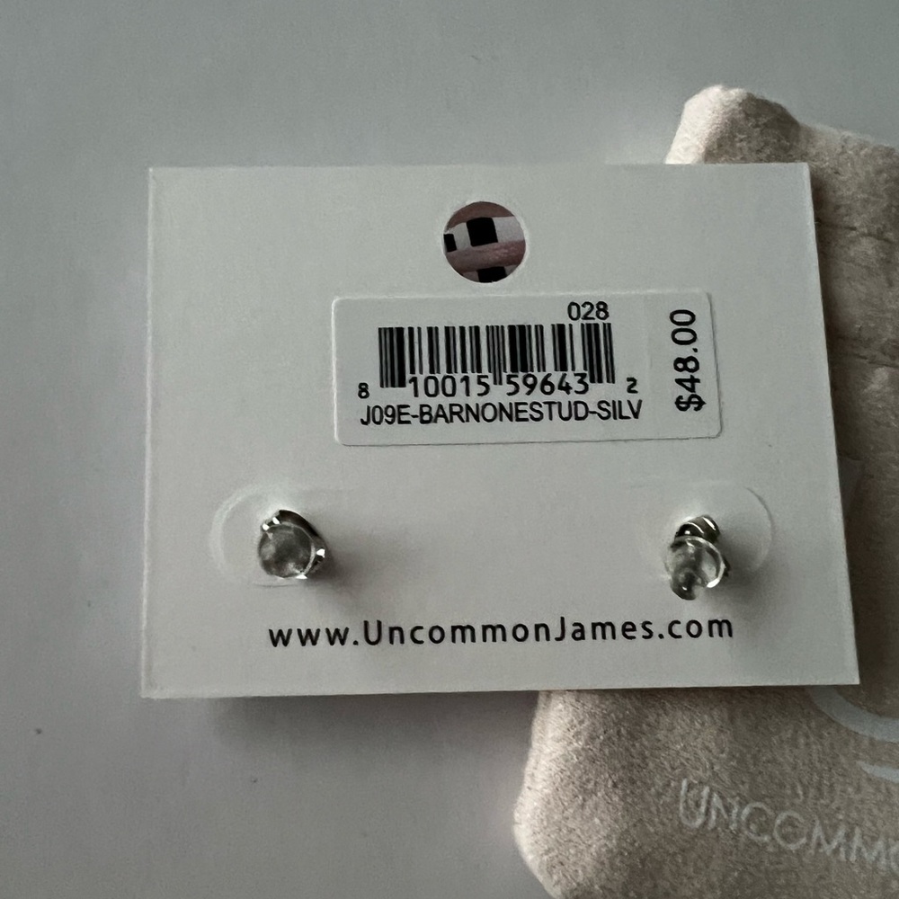 NWT Uncommon James Bar None Stud Silver Earrings - Picture 3 of 5
